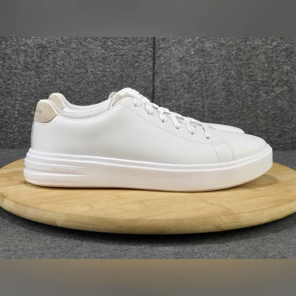 Cole Haan White and Tan Leather Sneakers - Picture 2 of 7